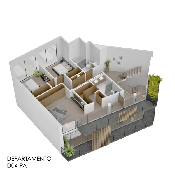 Archandel San Borja — Departamento D04 · planta alta
