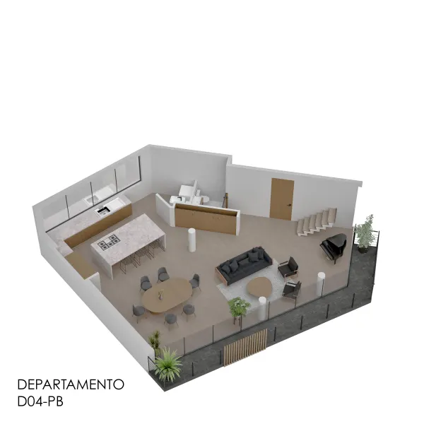 Archandel San Borja — Departamento D04 · planta baja