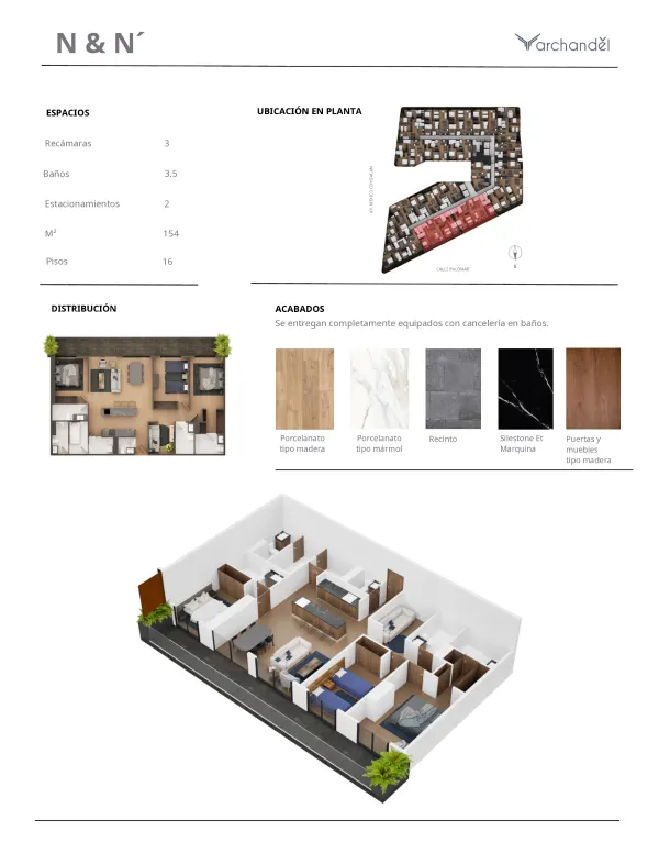 Archandel del Valle — Tipo N · 3 recámaras · 125 – 154 m²