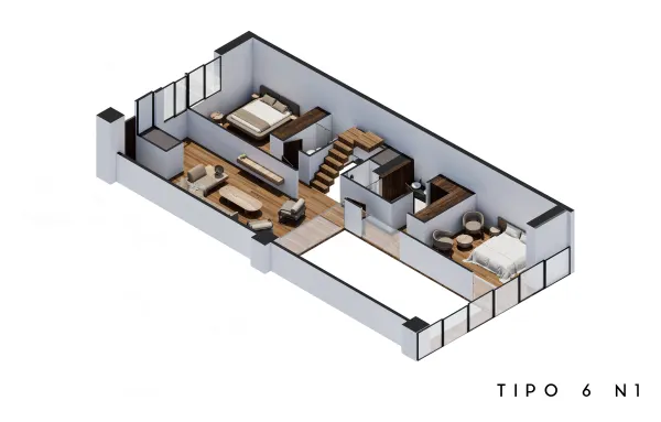 Archandel Parque México — Penthouse tipo 6 · nivel 1